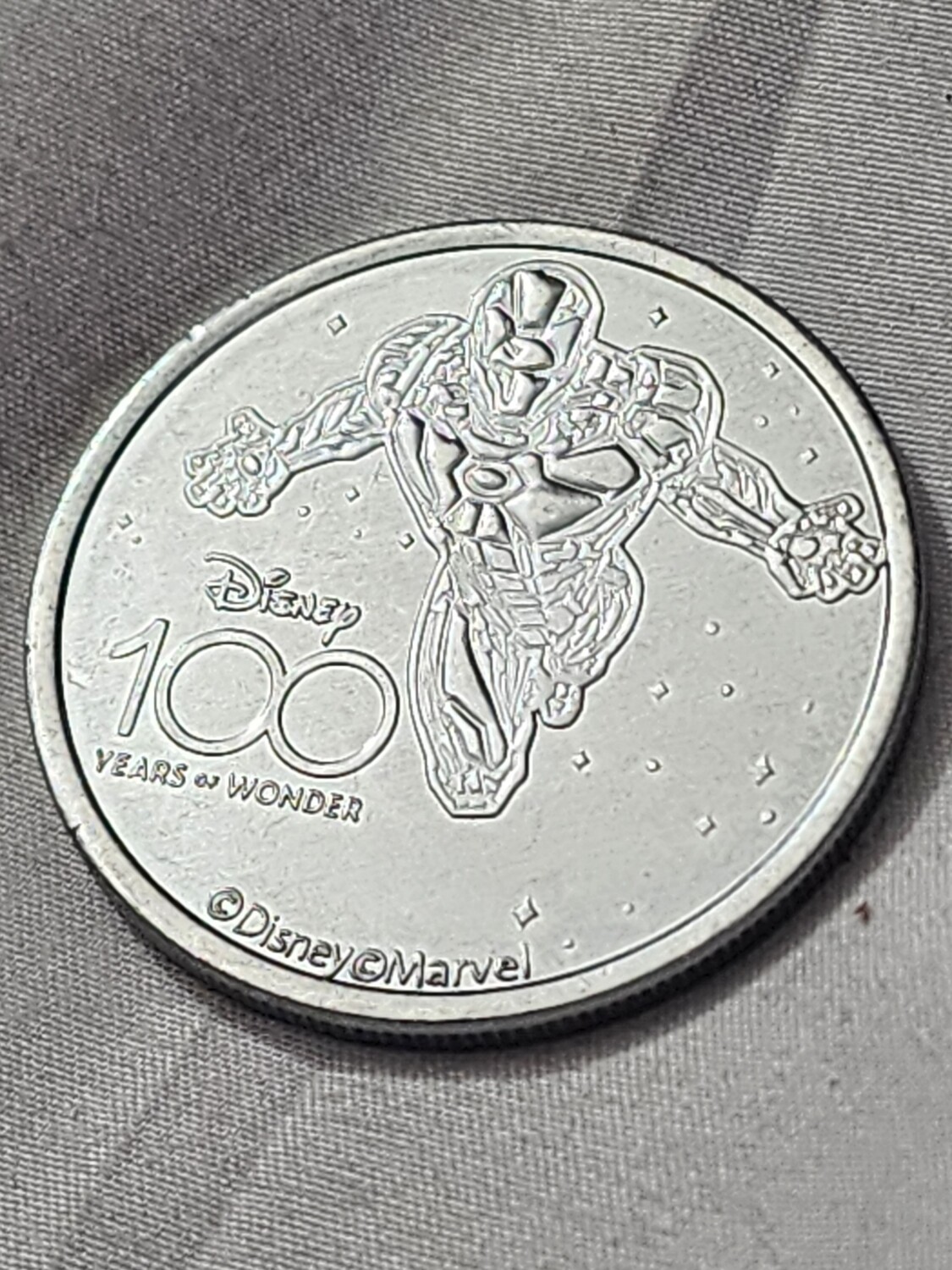 Iron Man Disney 100 Years of Wonder medallion coin