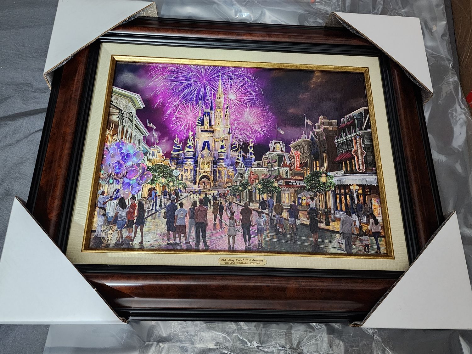 Dirk Wunderlich Walt Disney World 50th Anniversary signed framed print Thomas Kinkade Studios