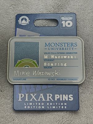 Mike Wazowski Monsters University ID Badge 10th Ann