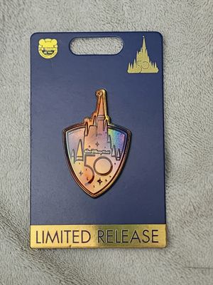 Disney World 50th Anniversary Celebration Box - Limited Release Castle Pin