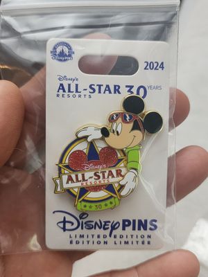 2024 Disney Parks All Star Resorts Mickey Mouse 30th Anniversary Pin LE 2000