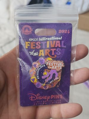 2024 Disney Epcot Festival Of The Arts Figment Passholder Pin