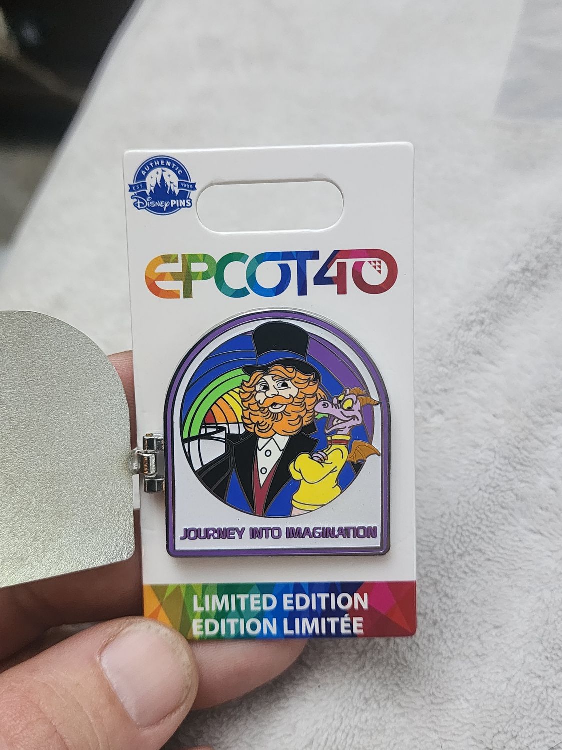 Disney Epcot 40th Anniversary Figment Journey Into Imagination LE Pin New