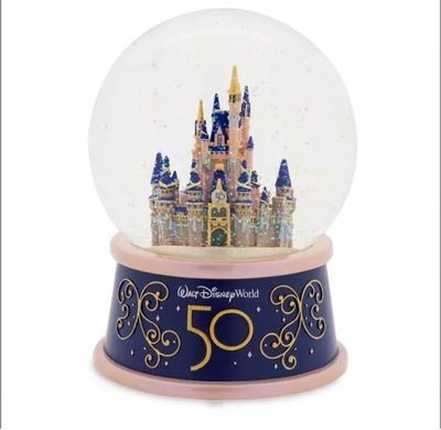 Walt Disney World 50th Anniversary Cinderella Castle Water Globe