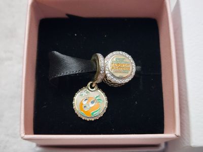 Flower And Garden Festival Pandora Orange Bird Charm Set