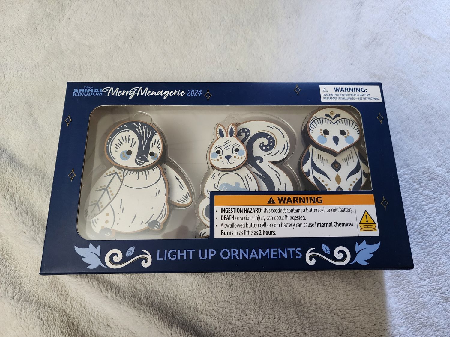 Animal Kingdom Merry Menagerie light up ornament set