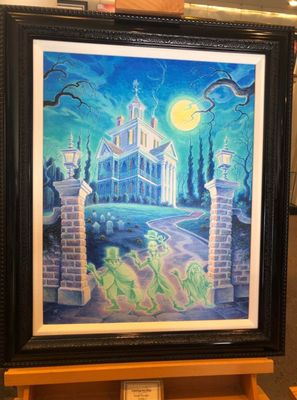 Randy Souders Glowing Our Way Framed Giclee Haunted Mansion