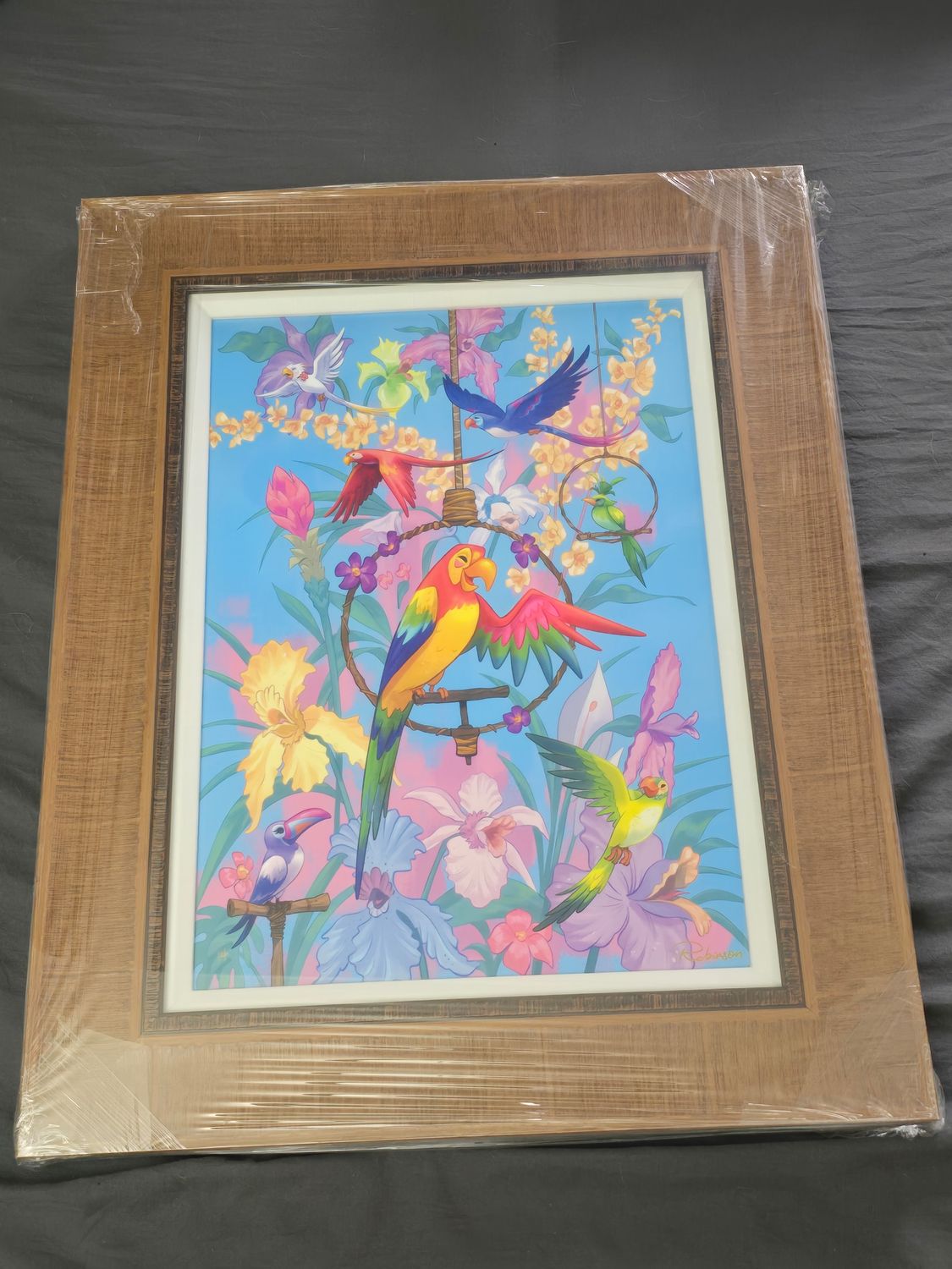 Bill Robinson Flowers and Birds framed giclee 14/95