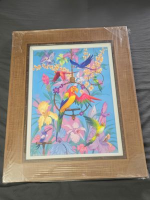 Bill Robinson Flowers and Birds framed giclee 14/95