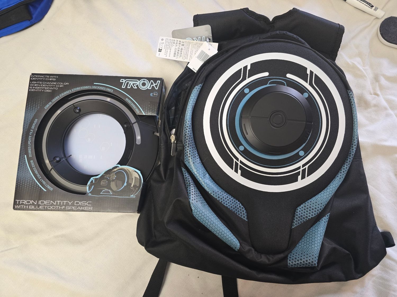 Tron backpack &amp; identity disc bundle