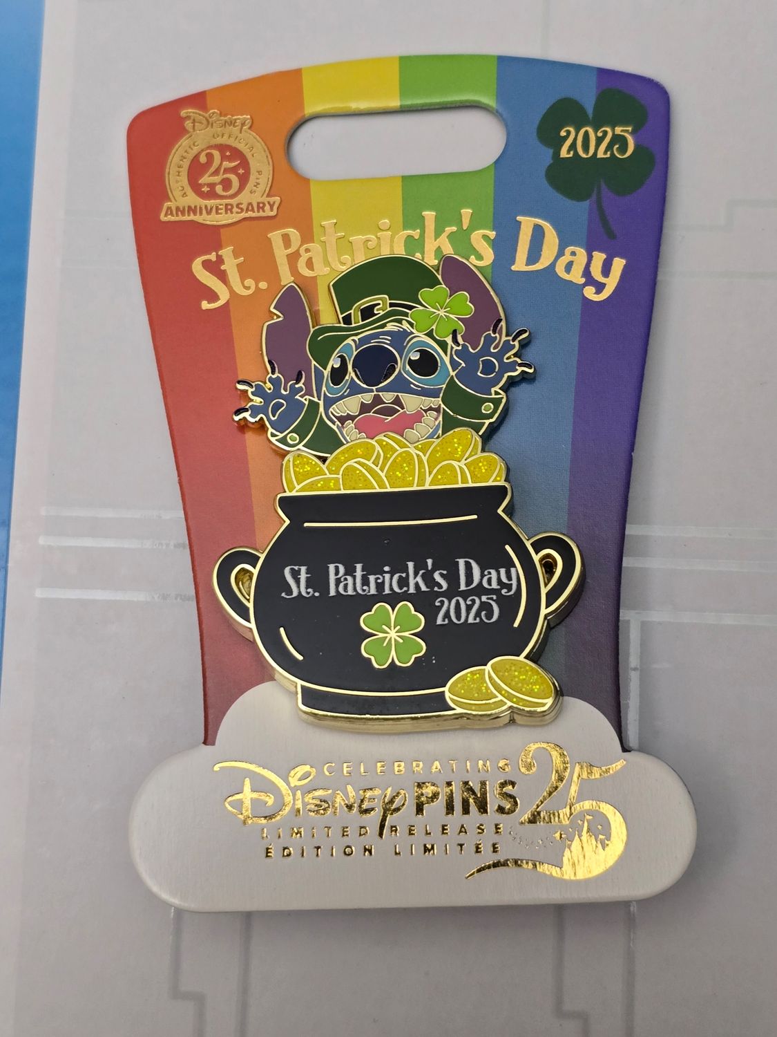 St Patrick&#39;s Day 2025 Stitch pin