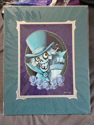 Chris Uminga Hatbox Ghost and His Friends matted print