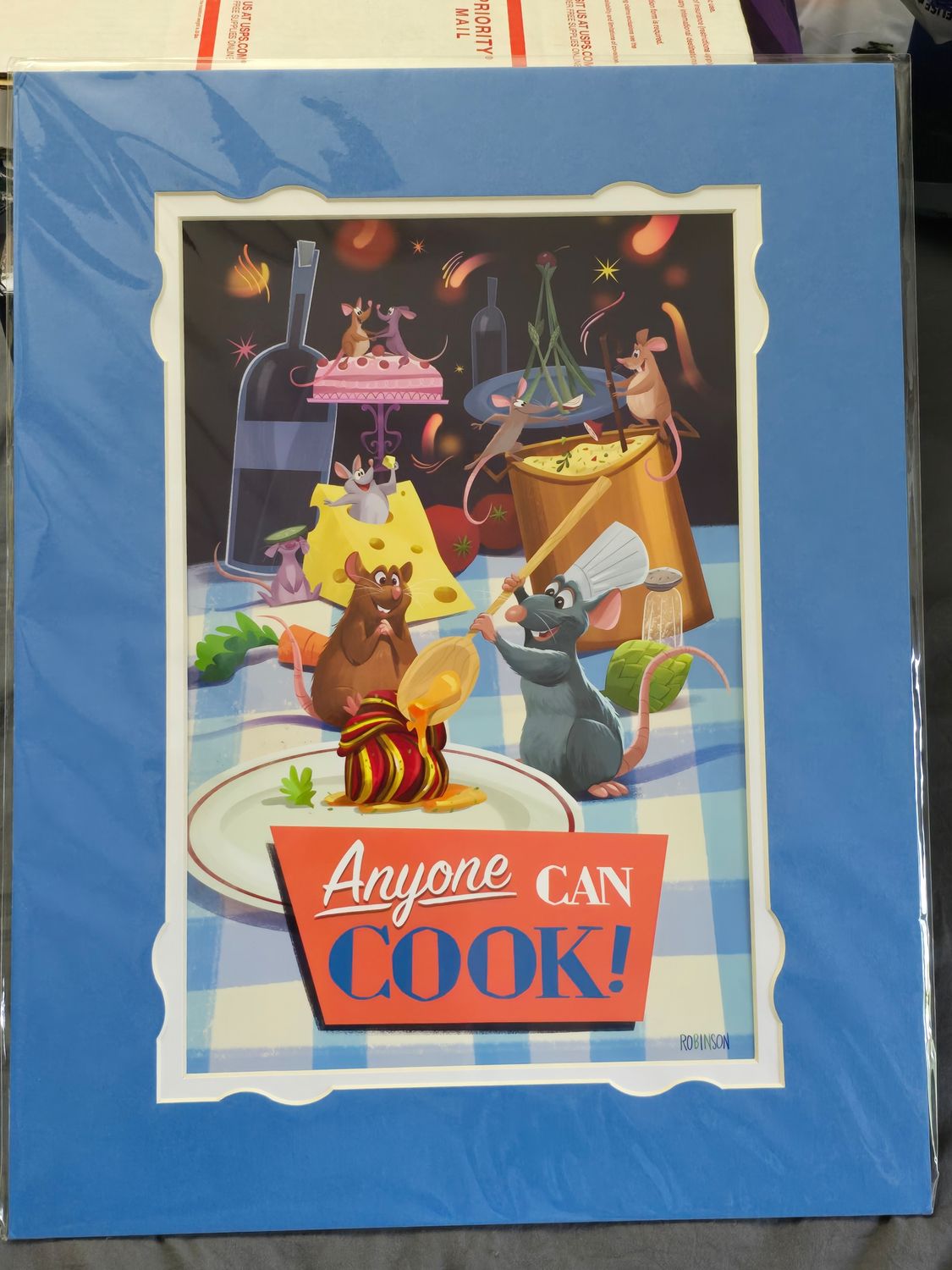 Bill Robinson Anyone Can Cook matted print