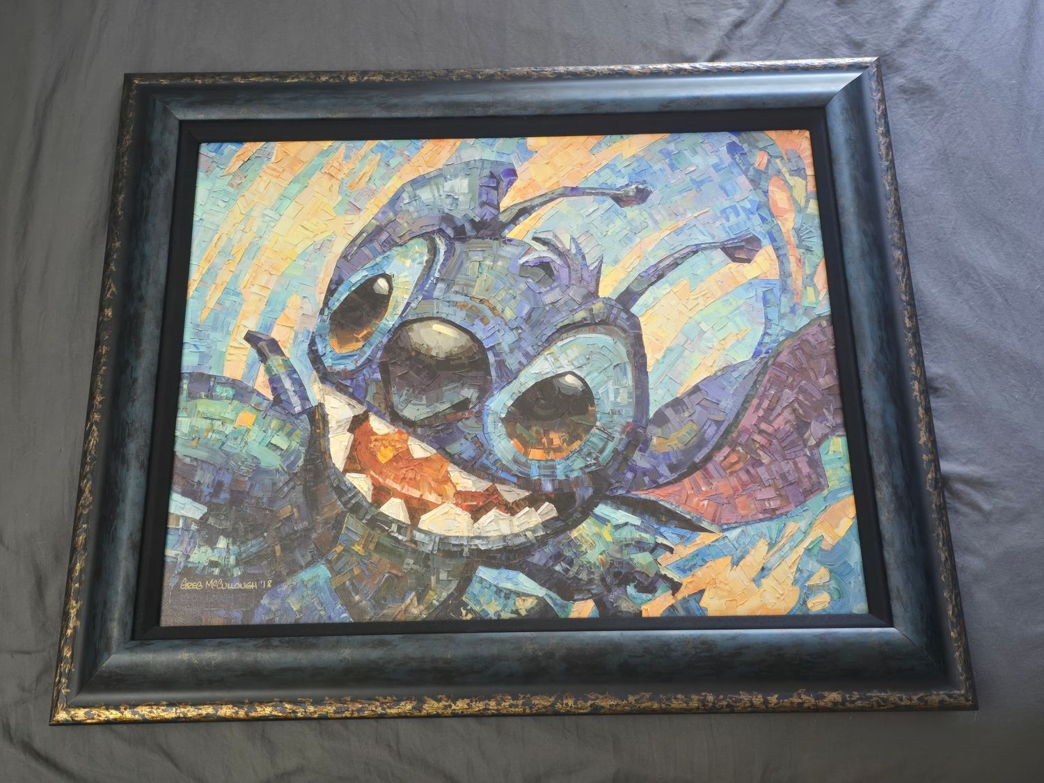 Greg McCullough Surfin Alien framed giclee 9/295
