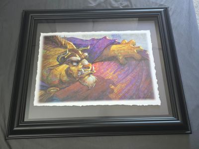 Greg McCullough Beast watercolor on paper framed LE1/6