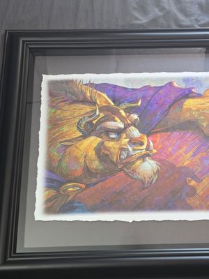 Greg McCullough Beast watercolor on paper framed LE1/6