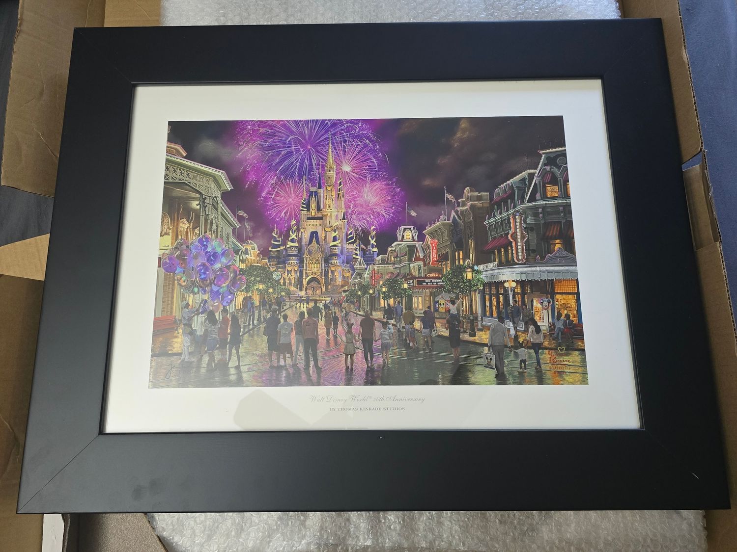 Dirk Wunderlich Walt Disney World 50th Anniversary signed framed print Thomas Kinkade Studios