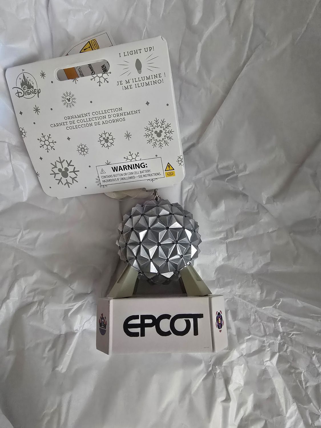 Spaceship Earth lightup ornament