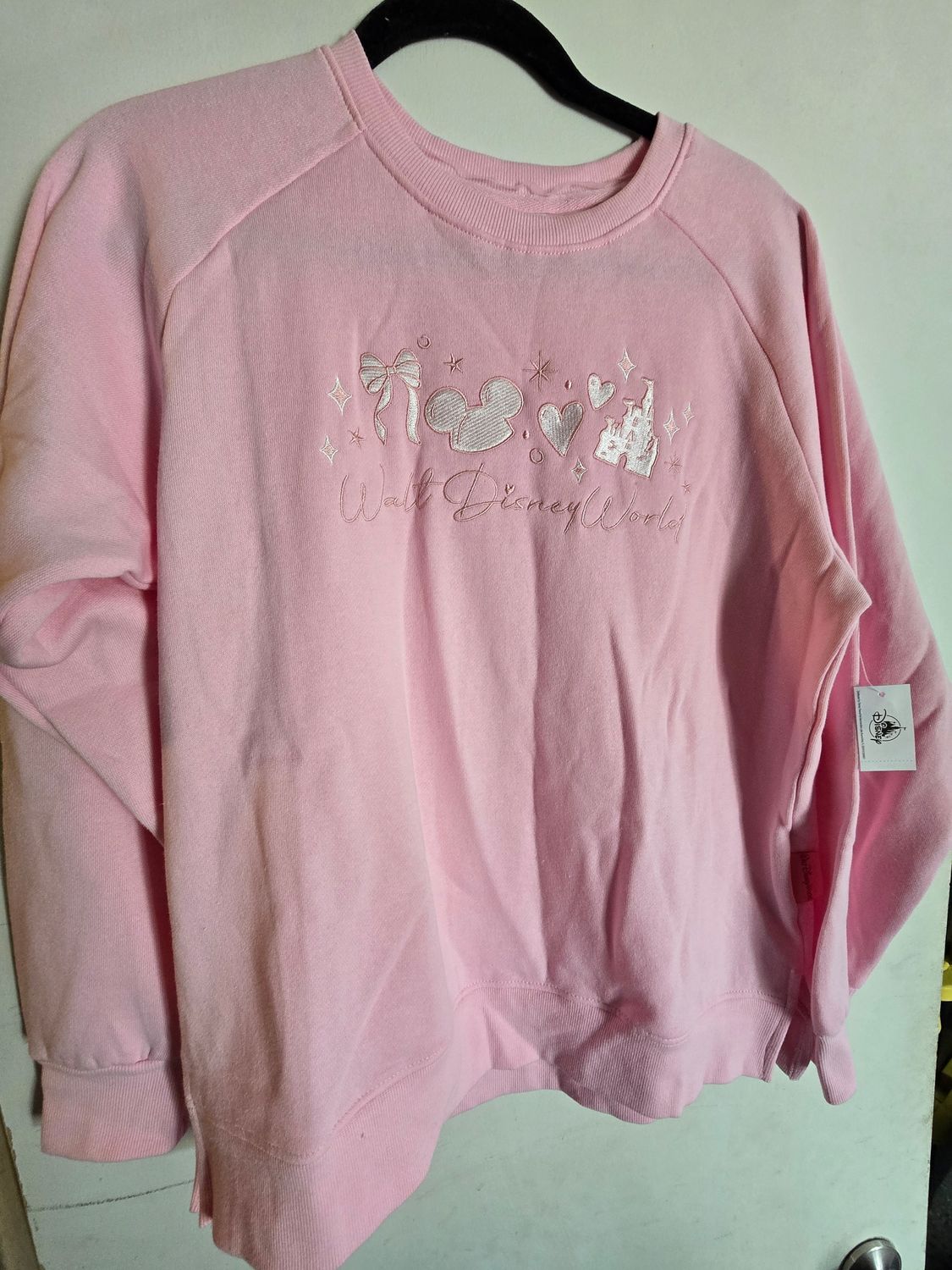 Disney Parks Walt Disney World Pink Castle Bow Sweatshirt