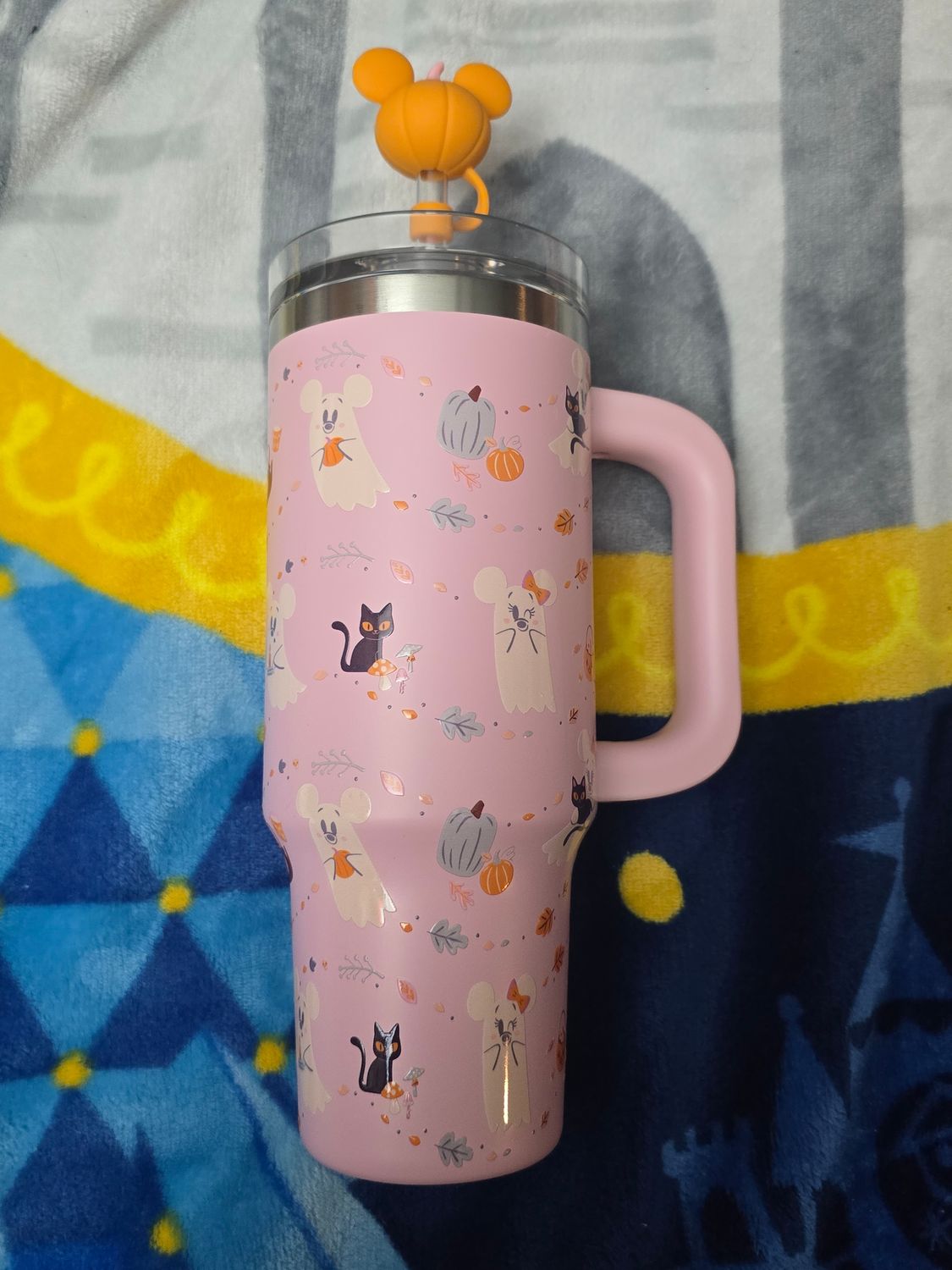 Halloween Ghost tumbler pink