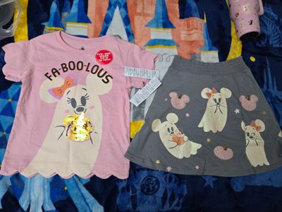 Disney Parks Mickey &amp; Minnie Ghost FA-BOO-LOUS toddler outfit