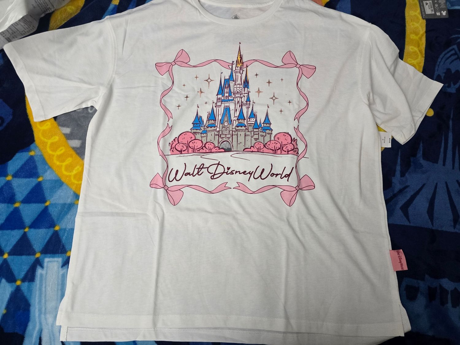 Disney Parks Walt Disney World Womens Castle Ribbons Bows T-Shirt