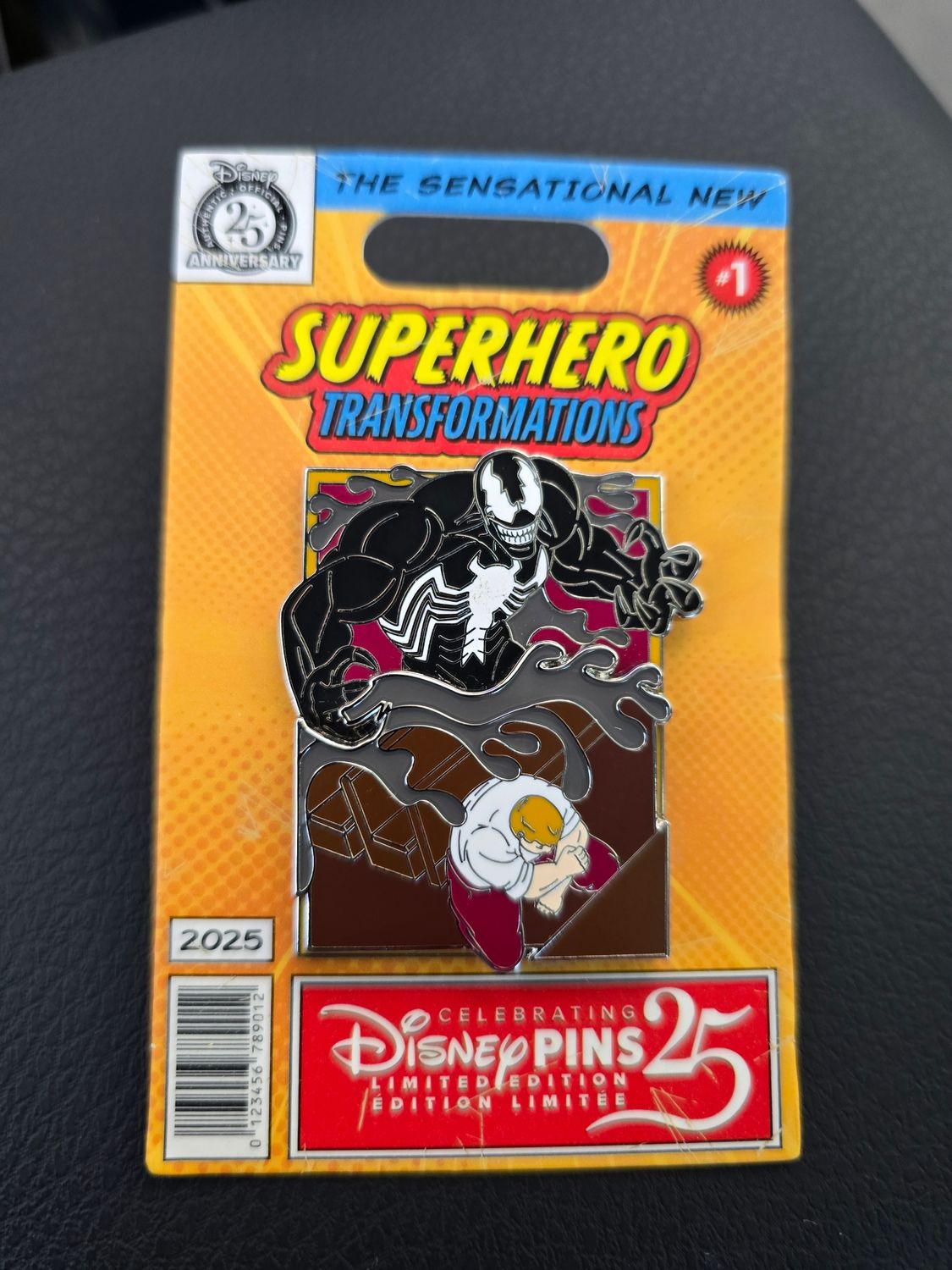 Superhero Transformation Venom pin
