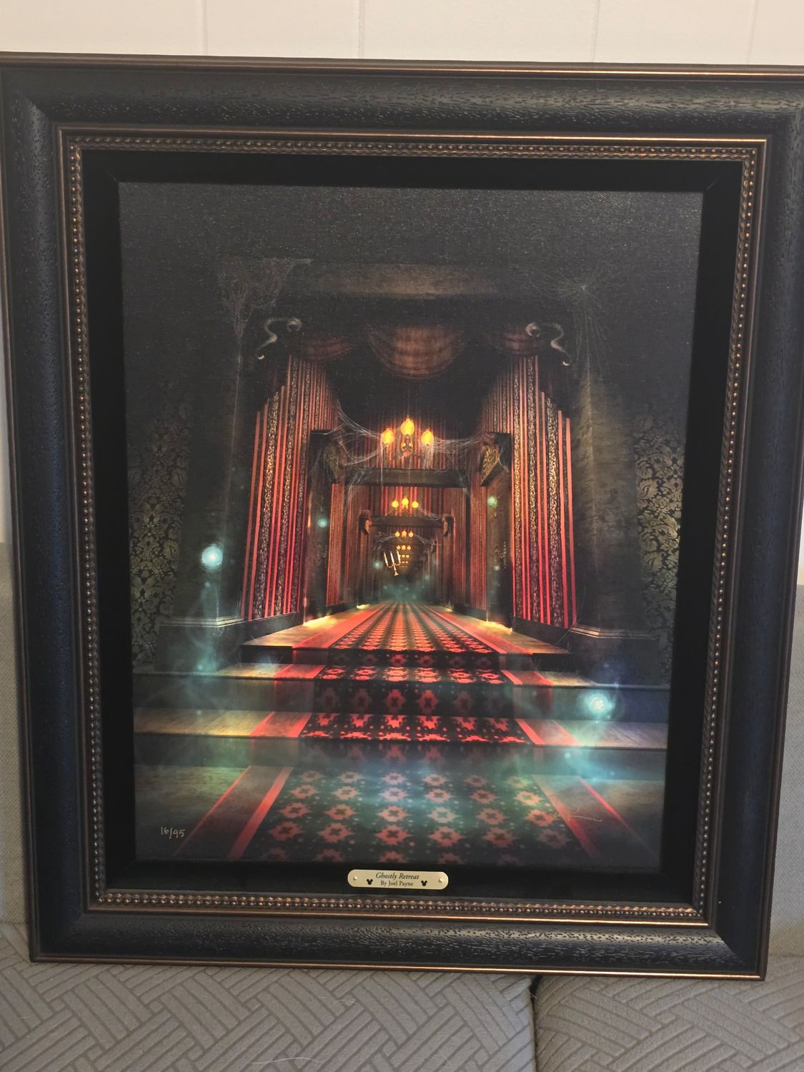Disney Haunted Mansion “Ghostly Retreat ” Joel Payne Limited Edition 16/95 Framed w/ COA