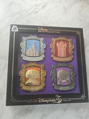 2025 Walt Disney World Artist Series Jes Willis 4 Spinner Pins Box Set