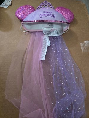 Disney Princess Lavender Sequin Ears with Tiara Mickey ears