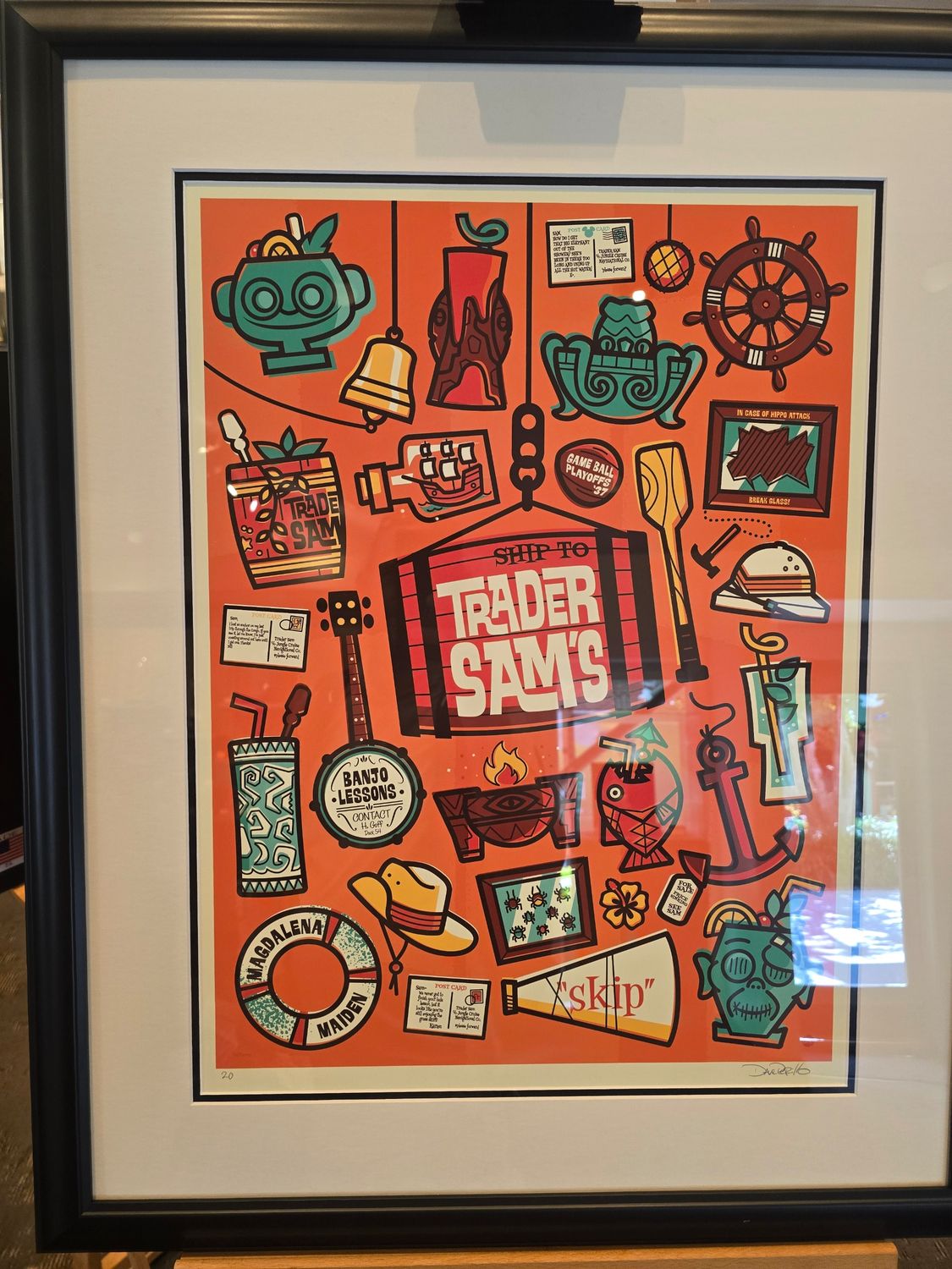 Dave Perillo Tiki Mugs of Disney limited edition frame