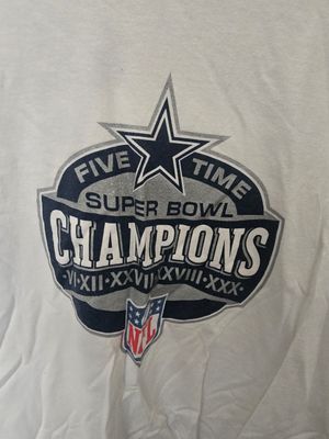 Dallas Cowboys Super Bowl Champions Shirt 2XL Vintage 90s NFL White Tee