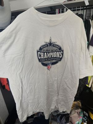 Dallas Cowboys Super Bowl Champions Shirt 2XL Vintage 90s NFL White Tee