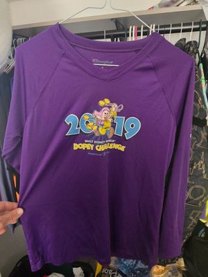Champion runDisney Dopey Challenge Women's M Purple V-Neck Long Sleeve Tee