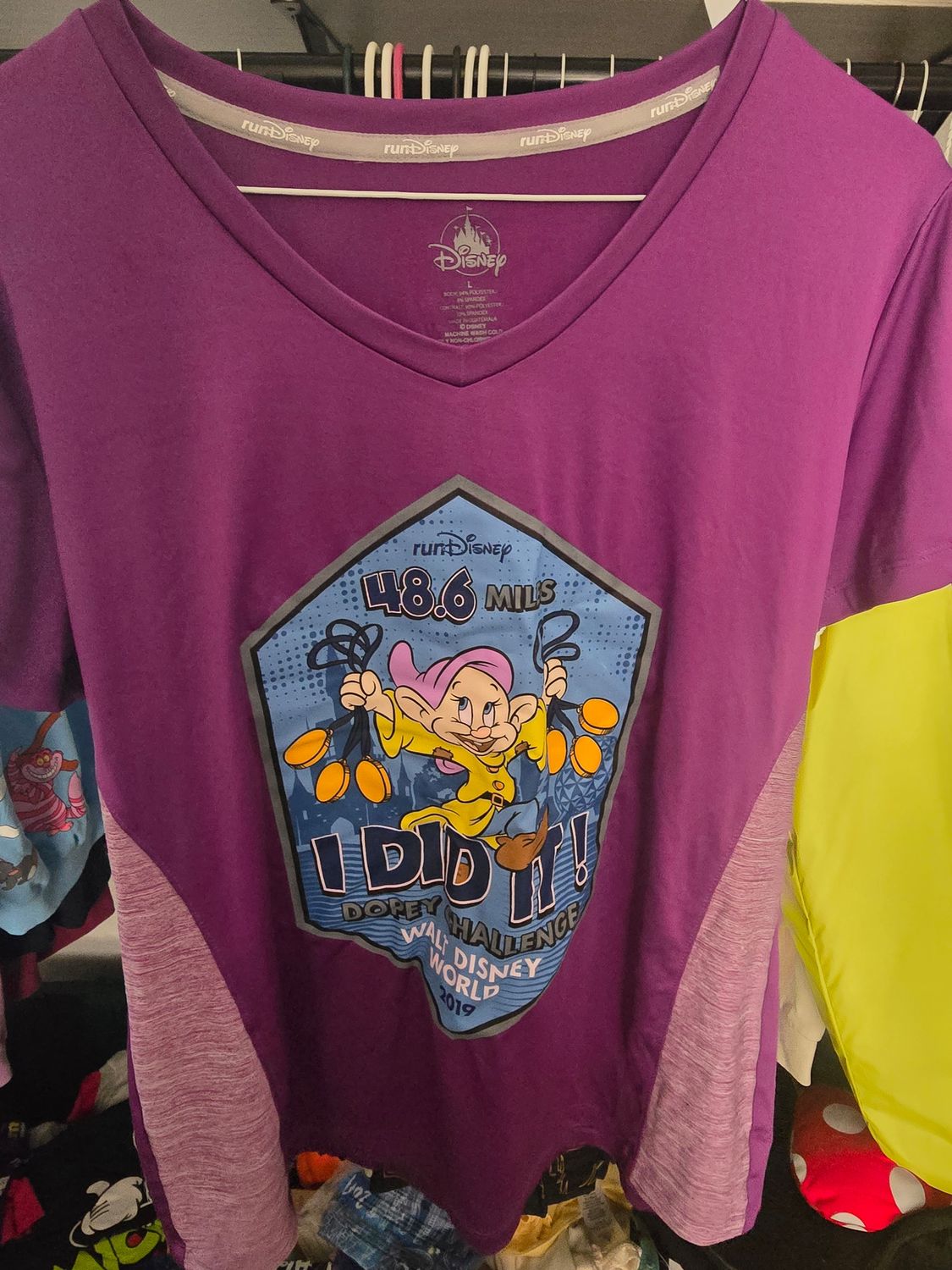 RunDisney Dopey Challenge 2019 Finisher Marathon Shirt 48.6 Miles Large I DID IT