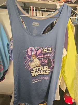 runDisney Star Wars Run Challenge Racerback Tank Top, Women’s M Blue