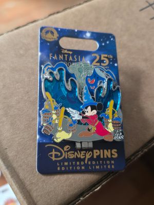 Disney Fantasia 25th Anniversary Sorcerer Mickey LE3000 Hinged Stained Glass Pin