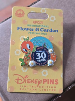 Epcot Flower &amp; Garden Festival 2025 Orange Bird 30 Years Pin NEW