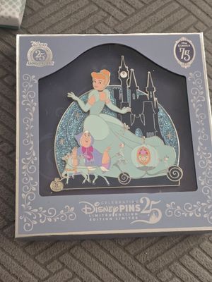 2025 Disney Parks 75th Anniversary LE 1100 Cinderella Jumbo Pin
