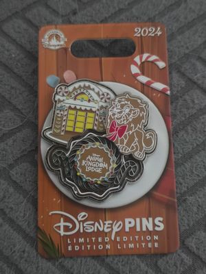 2024-Disney Resort Hotels-WDW Gingerbread Simba Animal Kingdom Lodge Holiday Pin