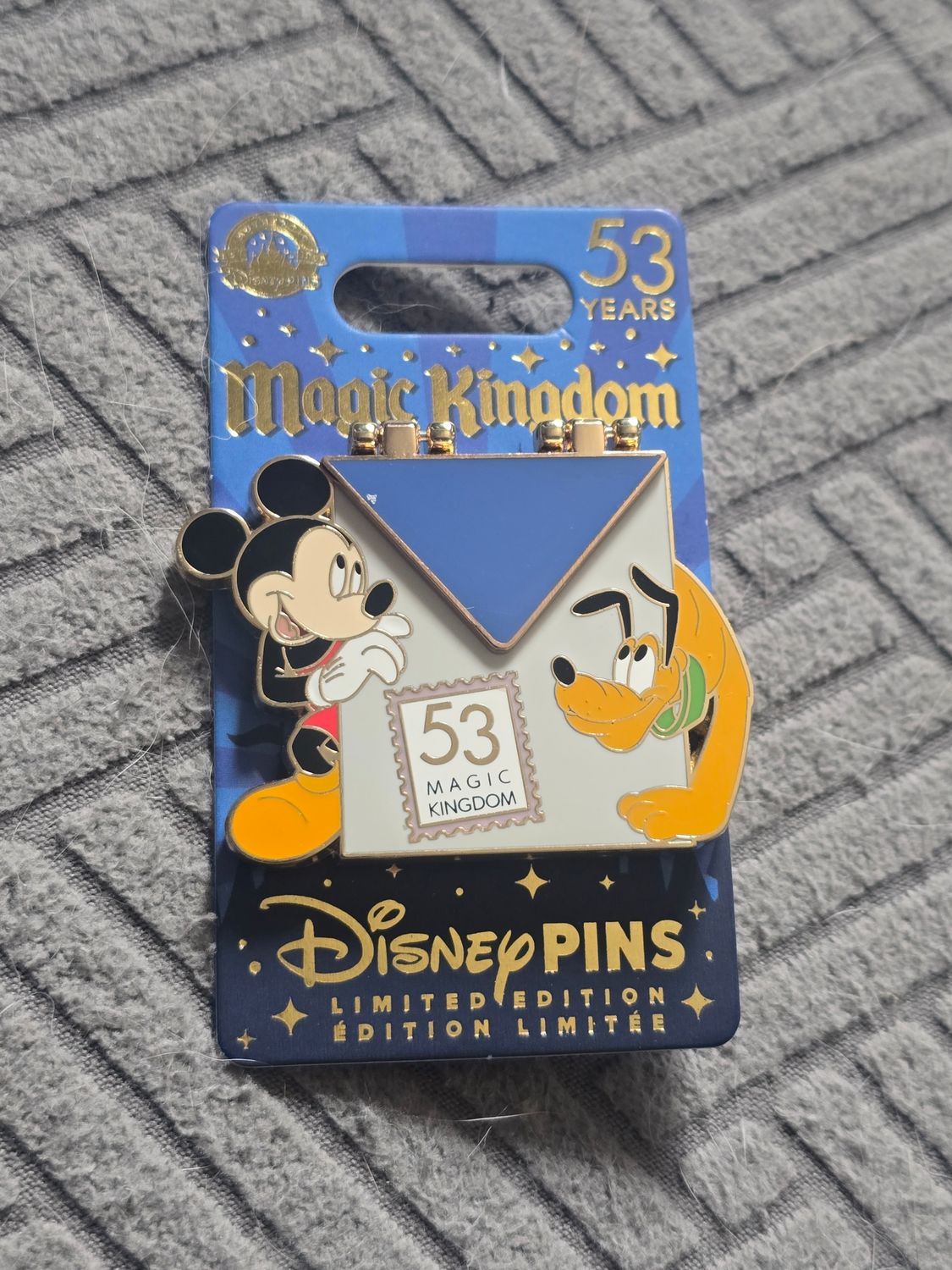 Disney Magic Kingdom 53rd Anniversary Mickey Mouse And Pluto Pin LE 3000 New