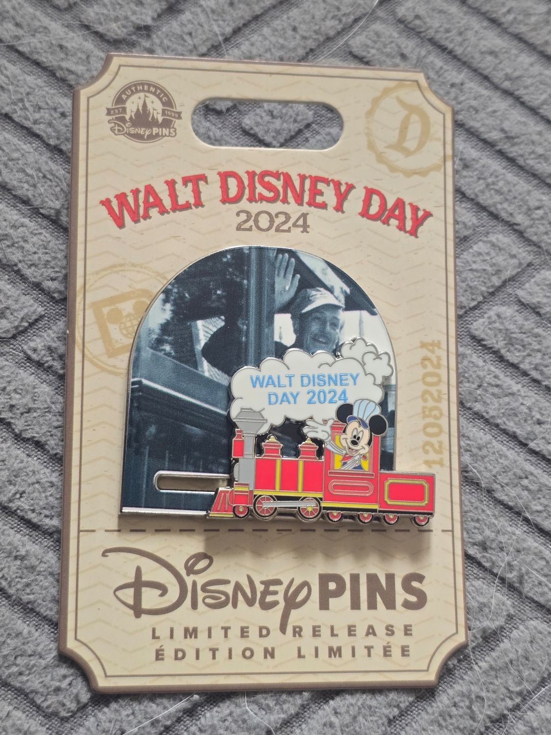Disney 2024 Walt Disney Day Mickey Mouse Train Railroad LR Pin