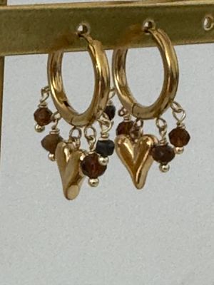 oorbellen stainless steel - goldplated