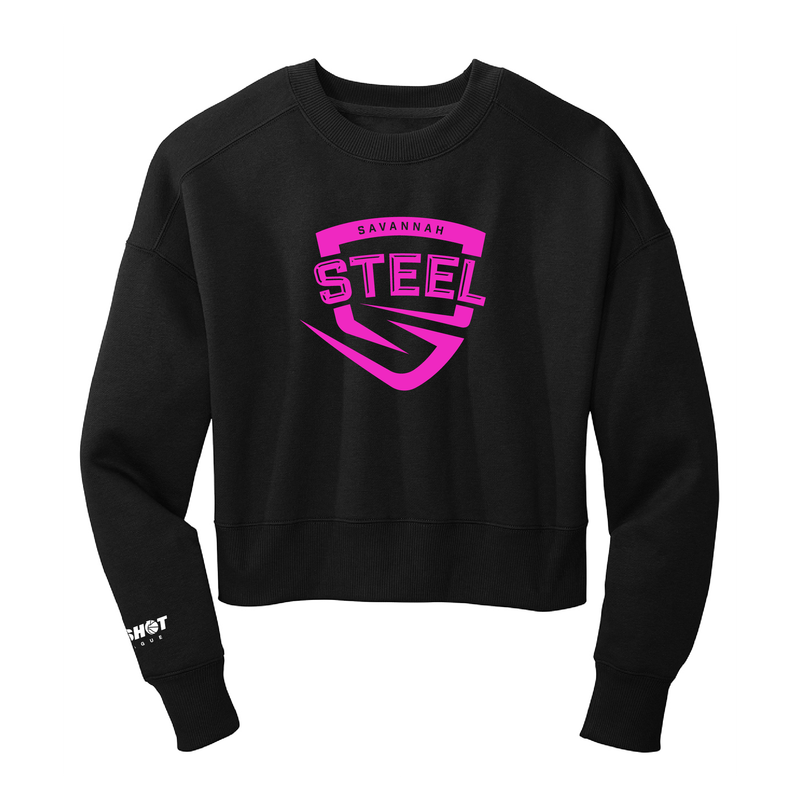 Savannah Steel Women's Black Cropped Sweatshirt