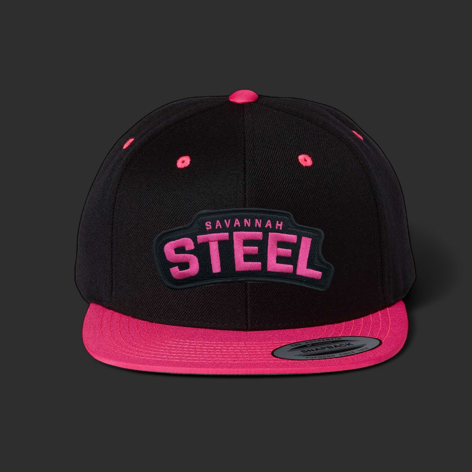 Savannah Steel Black/Neon Pink Flat Brim Workmark Hat