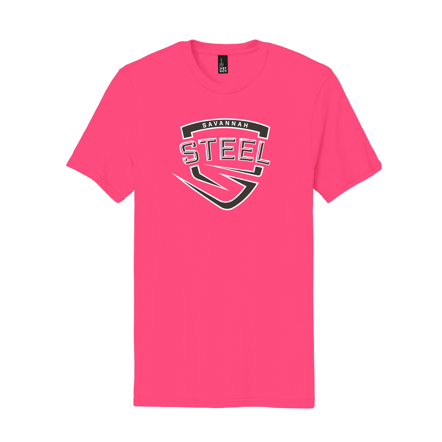 Savannah Steel District Neon Pink Logo Tee
