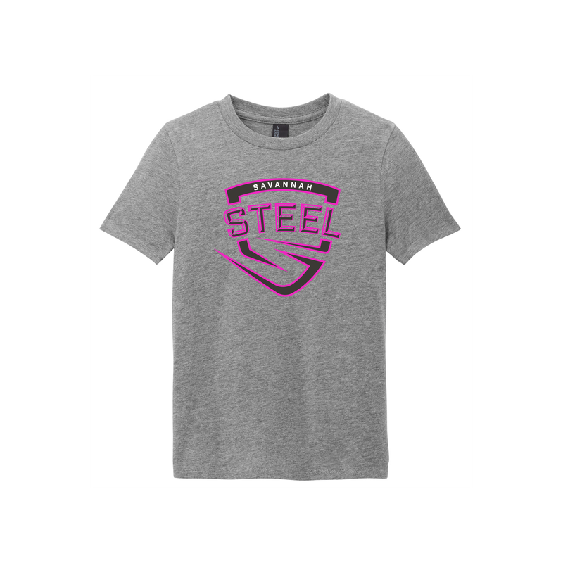 Savannah Steel Youth District Gray Logo Tee