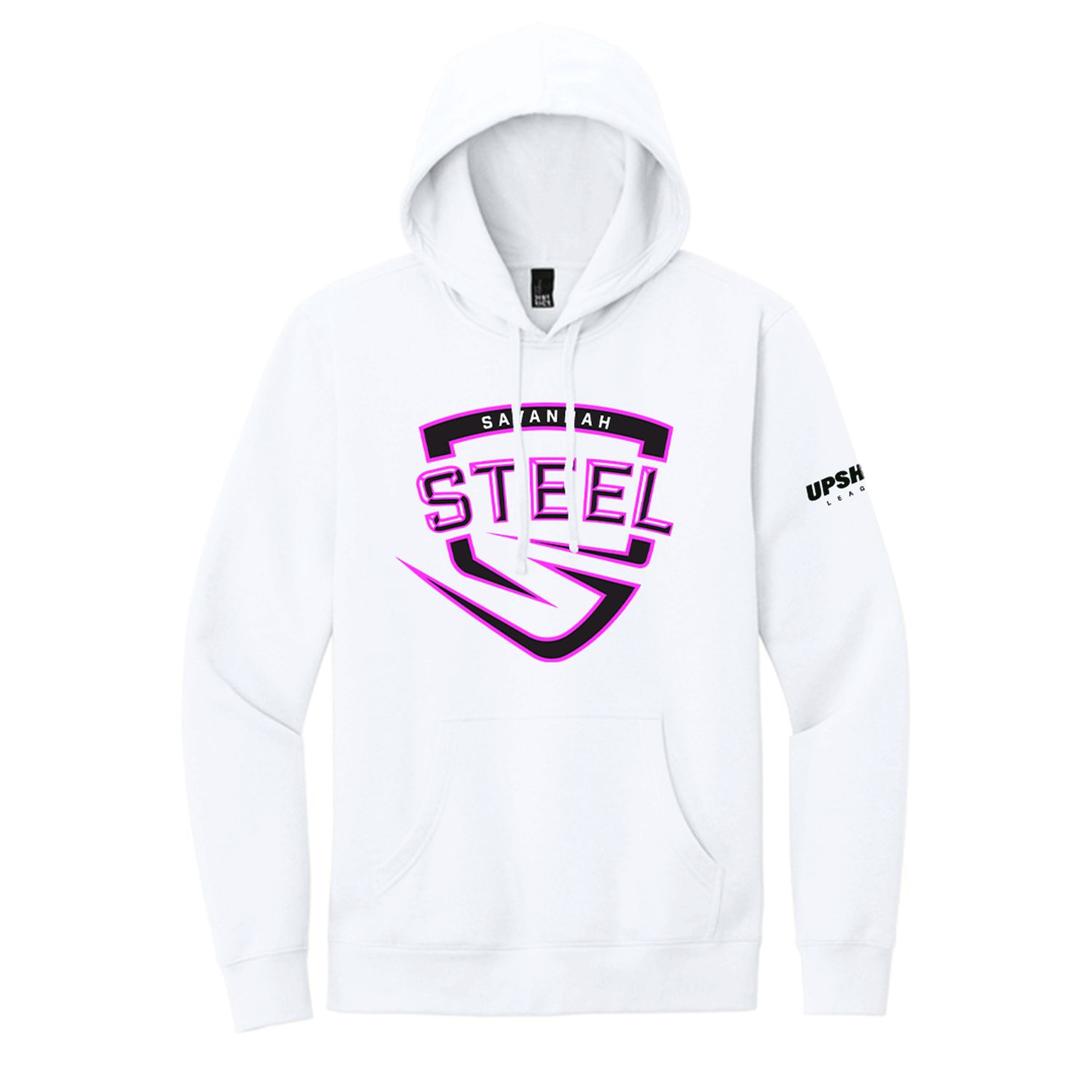 Savannah Steel District White Primary Logo Hoodie
