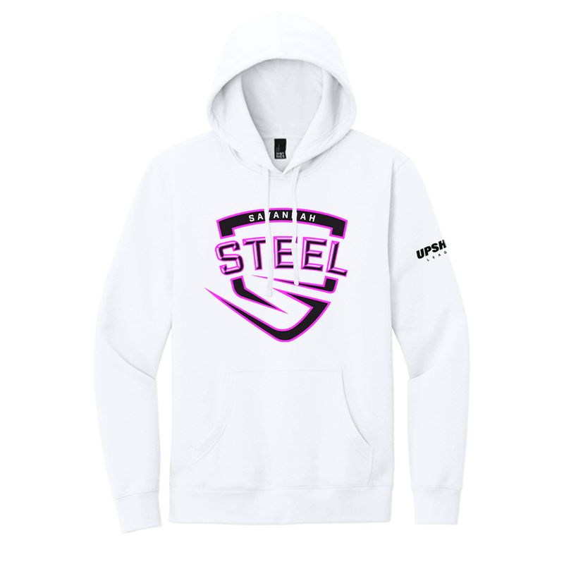 Savannah Steel District White Primary Logo Hoodie