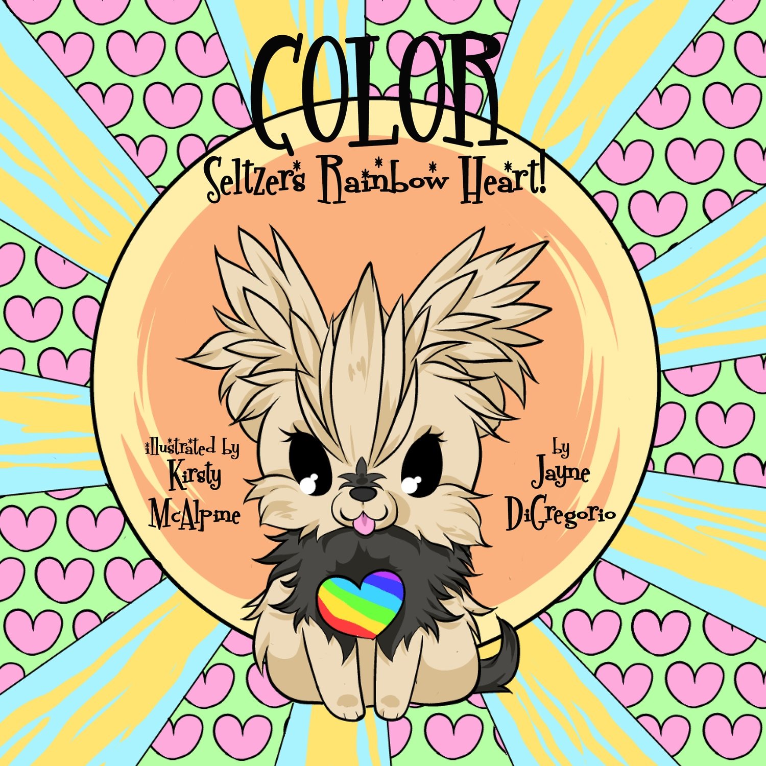 COLOR Seltzer's Rainbow Heart Coloring Book ( includes crayons )